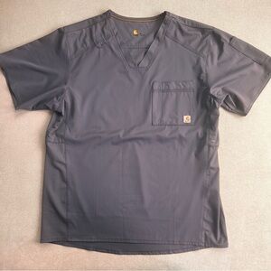 Carhartt Men's V-Neck Utility Scrub Top. Medium. Gray.